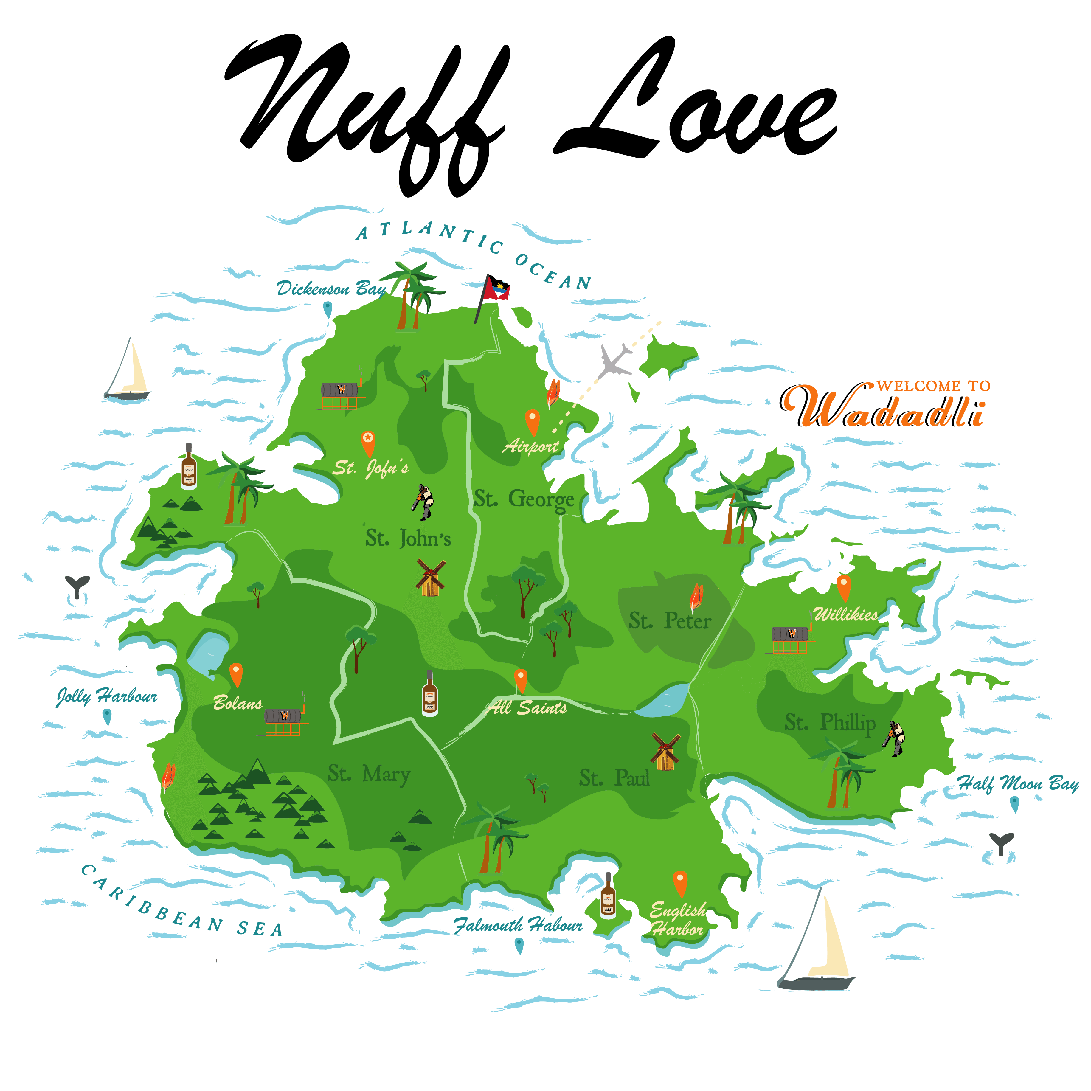 Wadadli Island Graphic